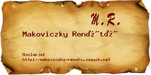 Makoviczky Renátó névjegykártya