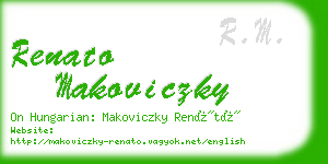renato makoviczky business card
